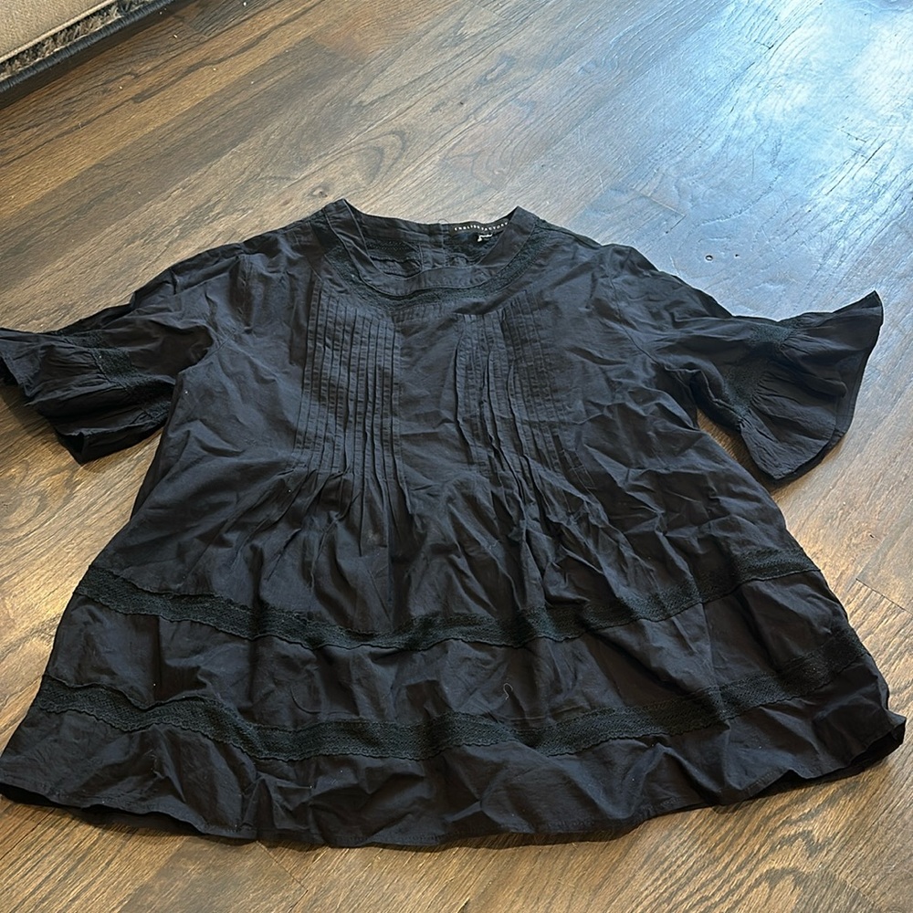 English Factory black short sleeve shirt, small